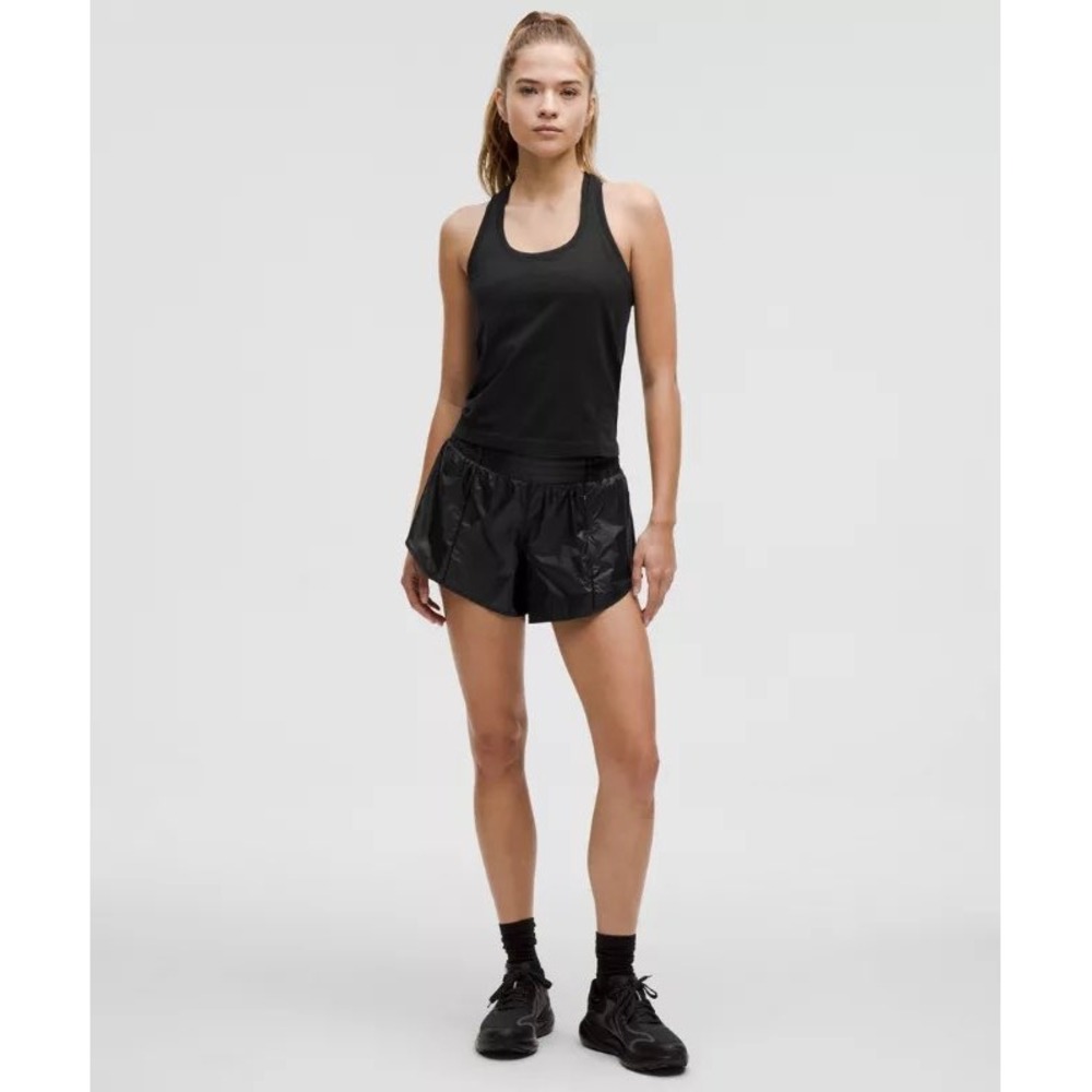 Lululemon Hotty Hot HR Short 4 Matte Sheen Black LW7DCIS BLK Size 4